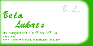 bela lukats business card